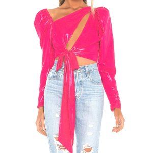 Lovers + Friends Pink Cutout Blouse